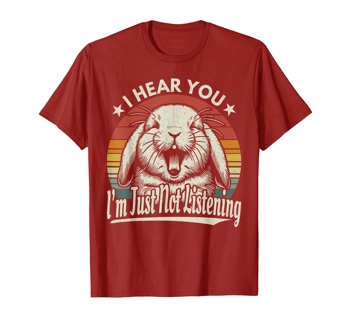 Holland Lop I Hear You I´m Just Not Listening Yawn Bunny T-Shirt