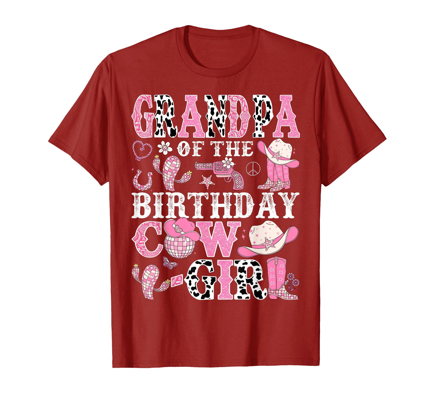 Grandpa Of The Birthday Cow-Girl Rodeo CowGirl Birthday T-Shirt