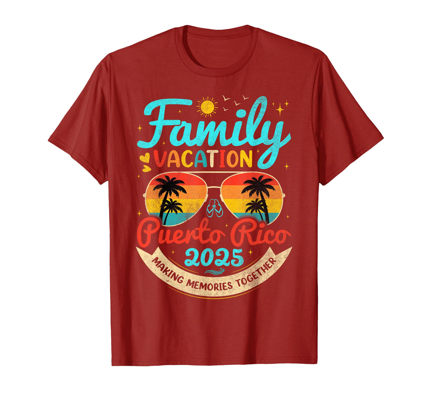 Vintage Family Vacation Puerto Rico 2025 Puerto Rico Beach T-Shirt