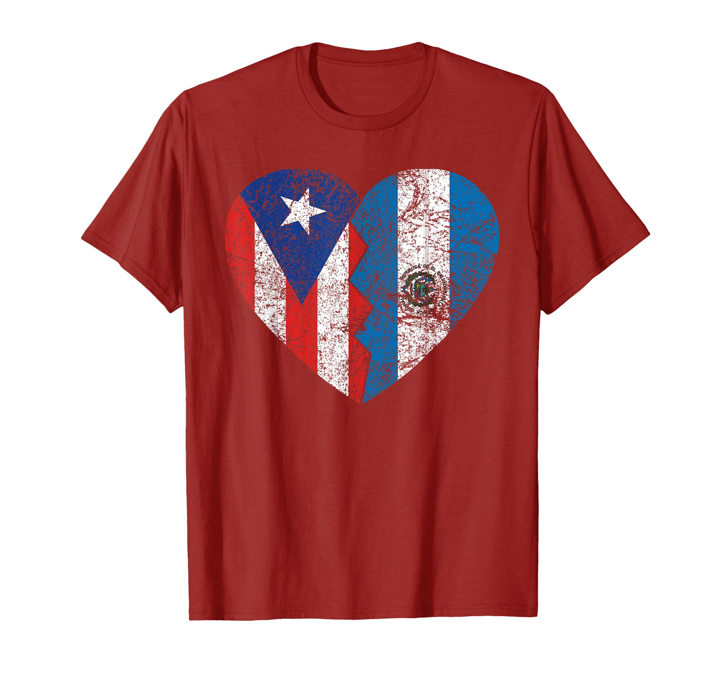 Salvadoran Puerto Rican Flags | Puerto Rico El Salvador T-Shirt