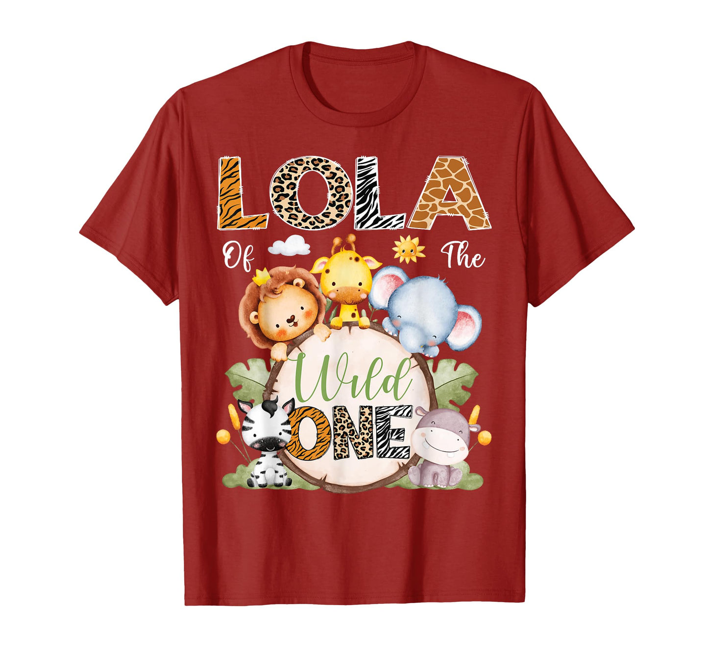 Lola Of The Wild One 1St Birthday Boy Safari Jungle T-Shirt