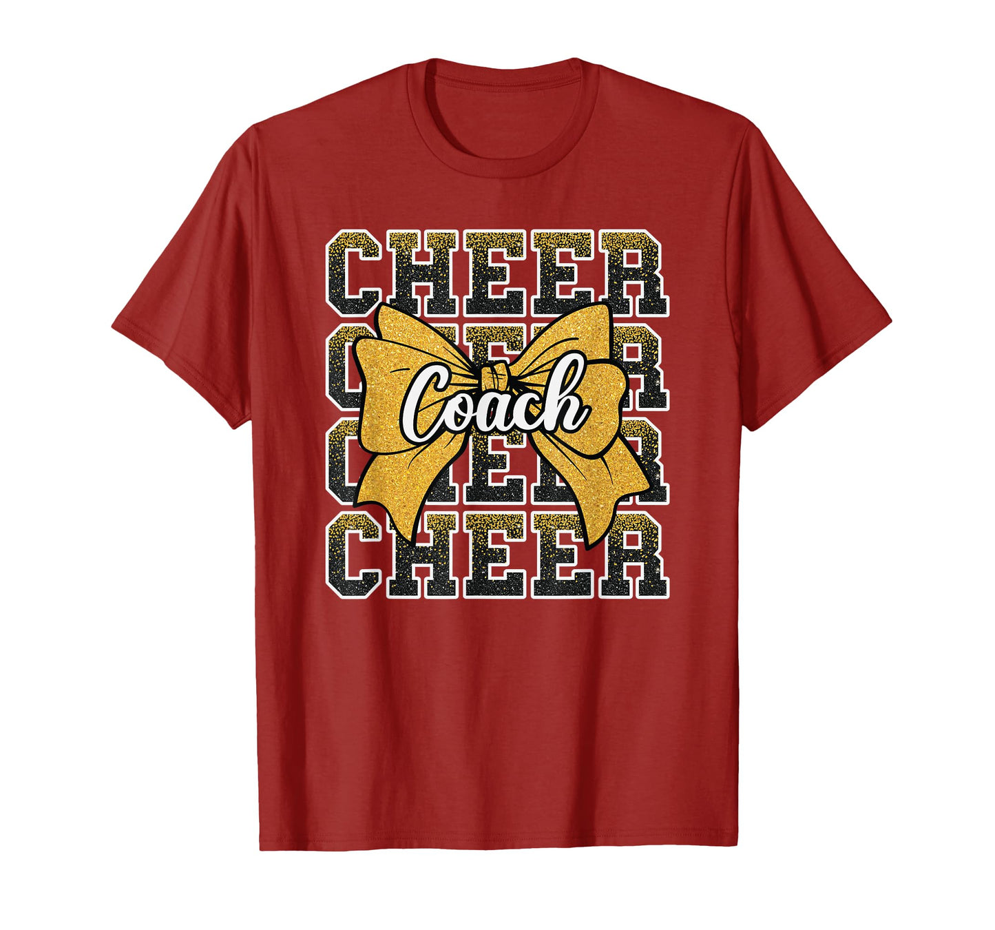 Yellow Funny Sport Loud Proud Cheer Coach Dad Father's Day T-Shirt