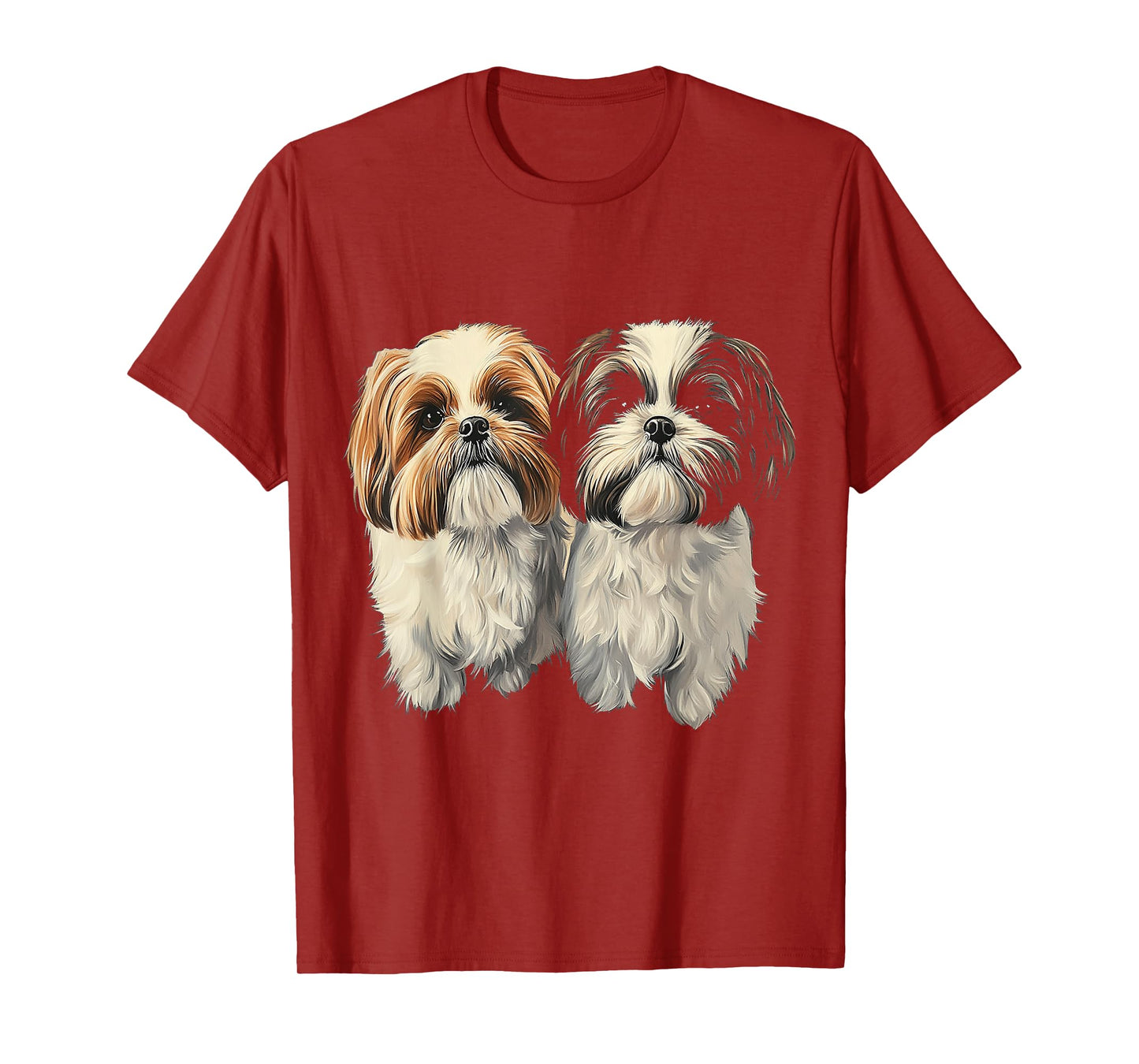 Shih Tzu Dog Motif Pet Artwork Shih Tzu T-Shirt for Men Women Kids