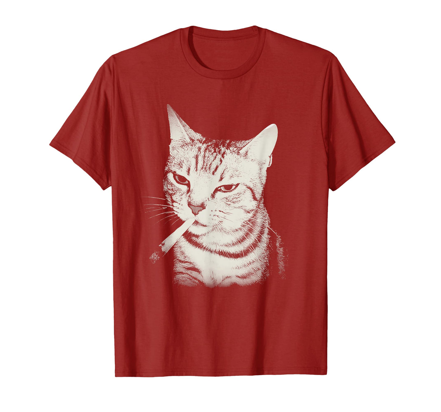 Smoking Cat Cigarette Kitten Funny Meme Stupid Brainrot T-Shirt