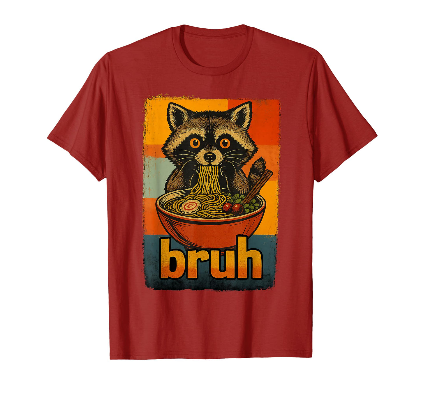 Raccoon Eating Japanese Ramen Noodles Gifts Men Women Kid T-Shirt