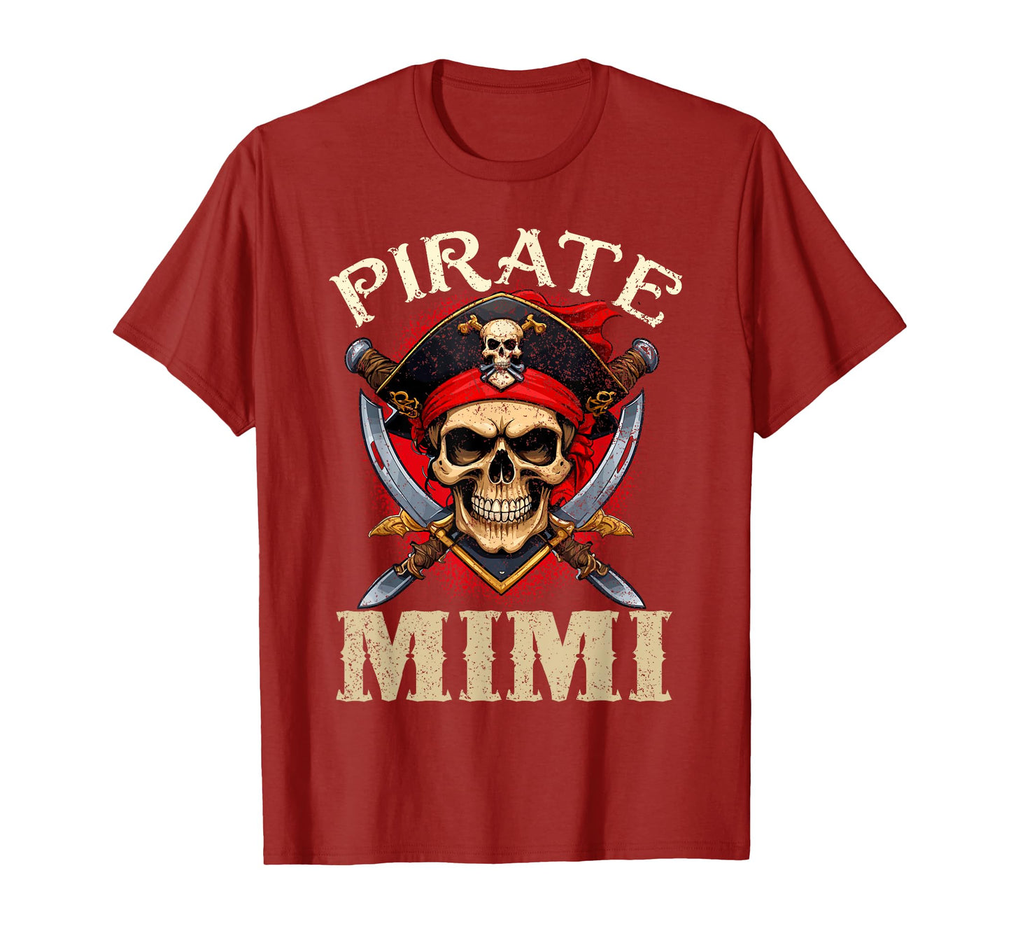 Pirate Mimi Skull Jolly Roger Halloween Pirate Family T-Shirt