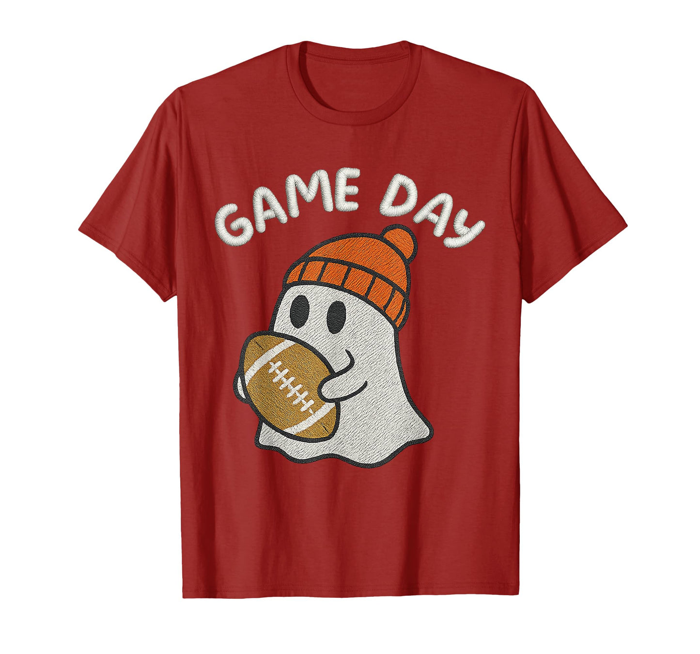 Football Game Day Ghost Halloween Outfit Gifts Family Party T-Shirt