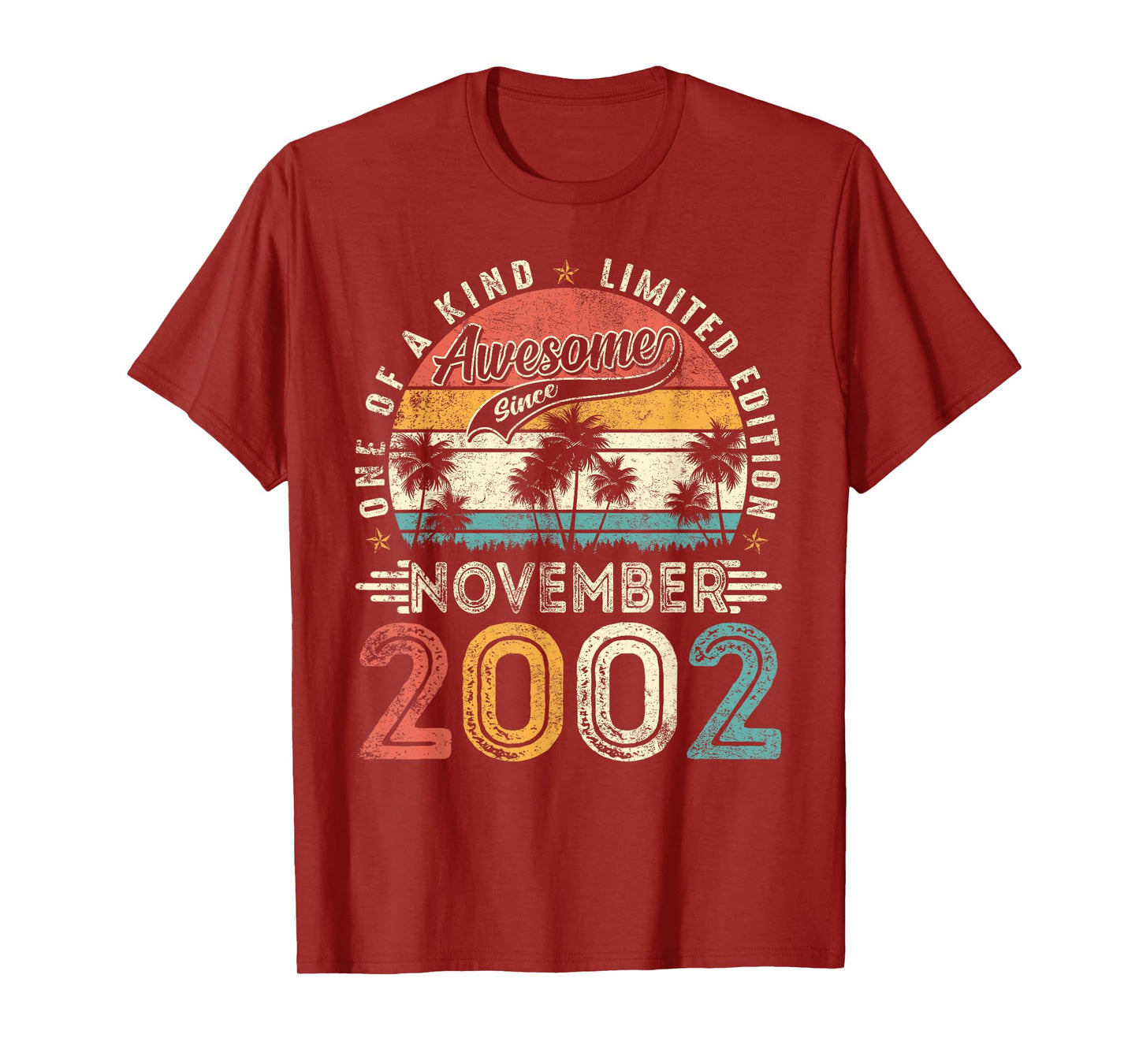 Funny 23 Years Old Vintage November 2002 23rd Birthday Men T-Shirt