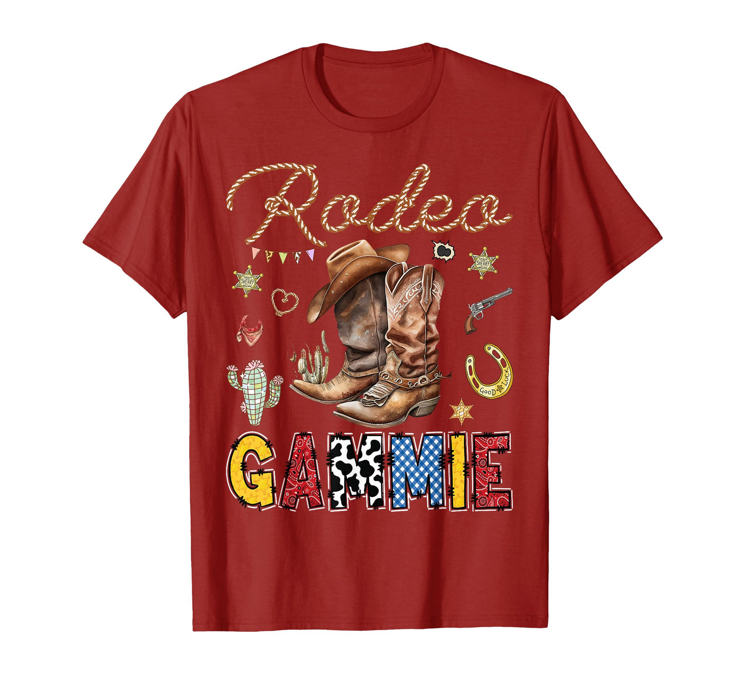 Rodeo Gammie Western Cowboy Birthday Matching Family T-Shirt