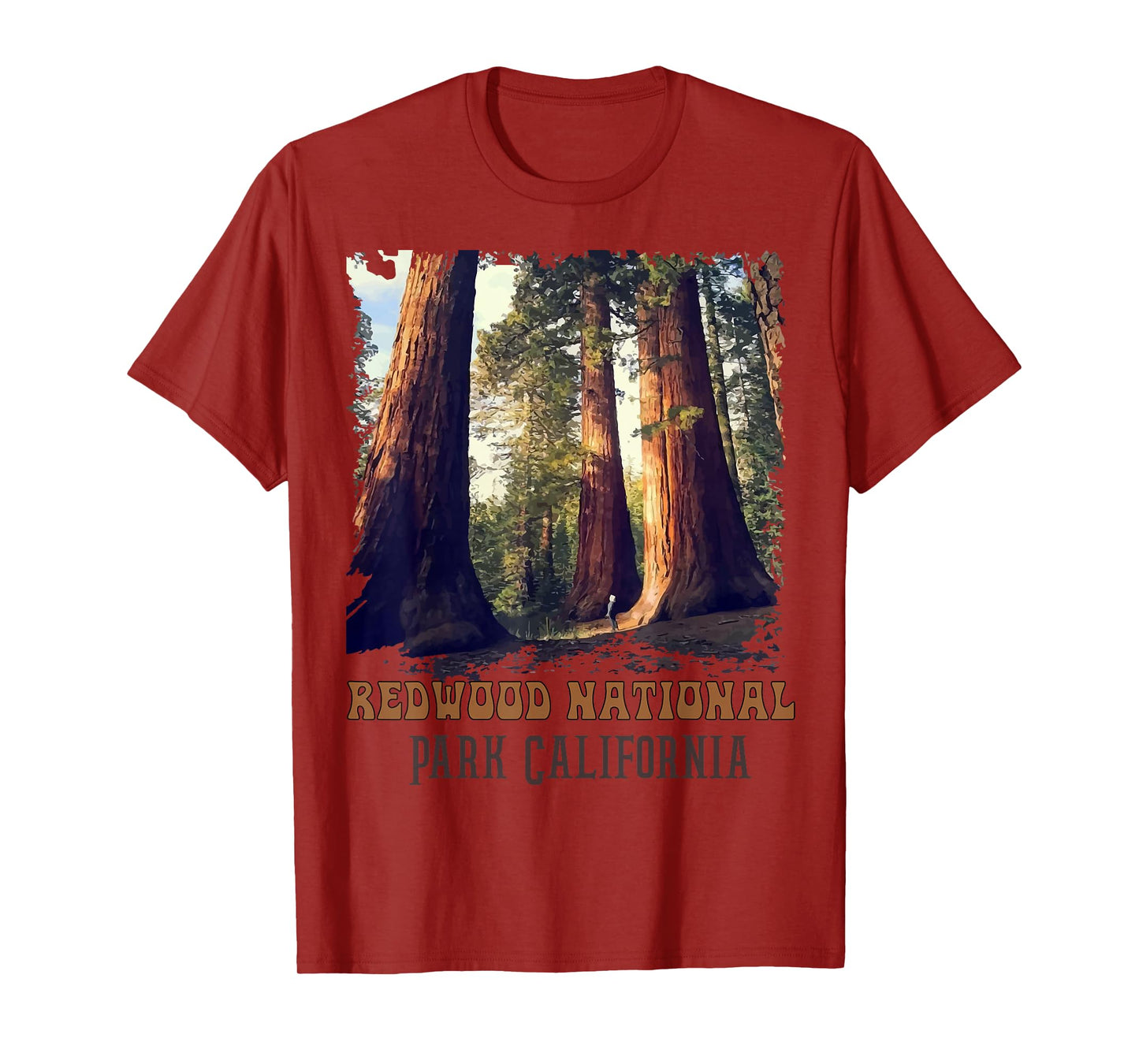 Humboldt Redwoods Retro US California state Vintage parks T-Shirt