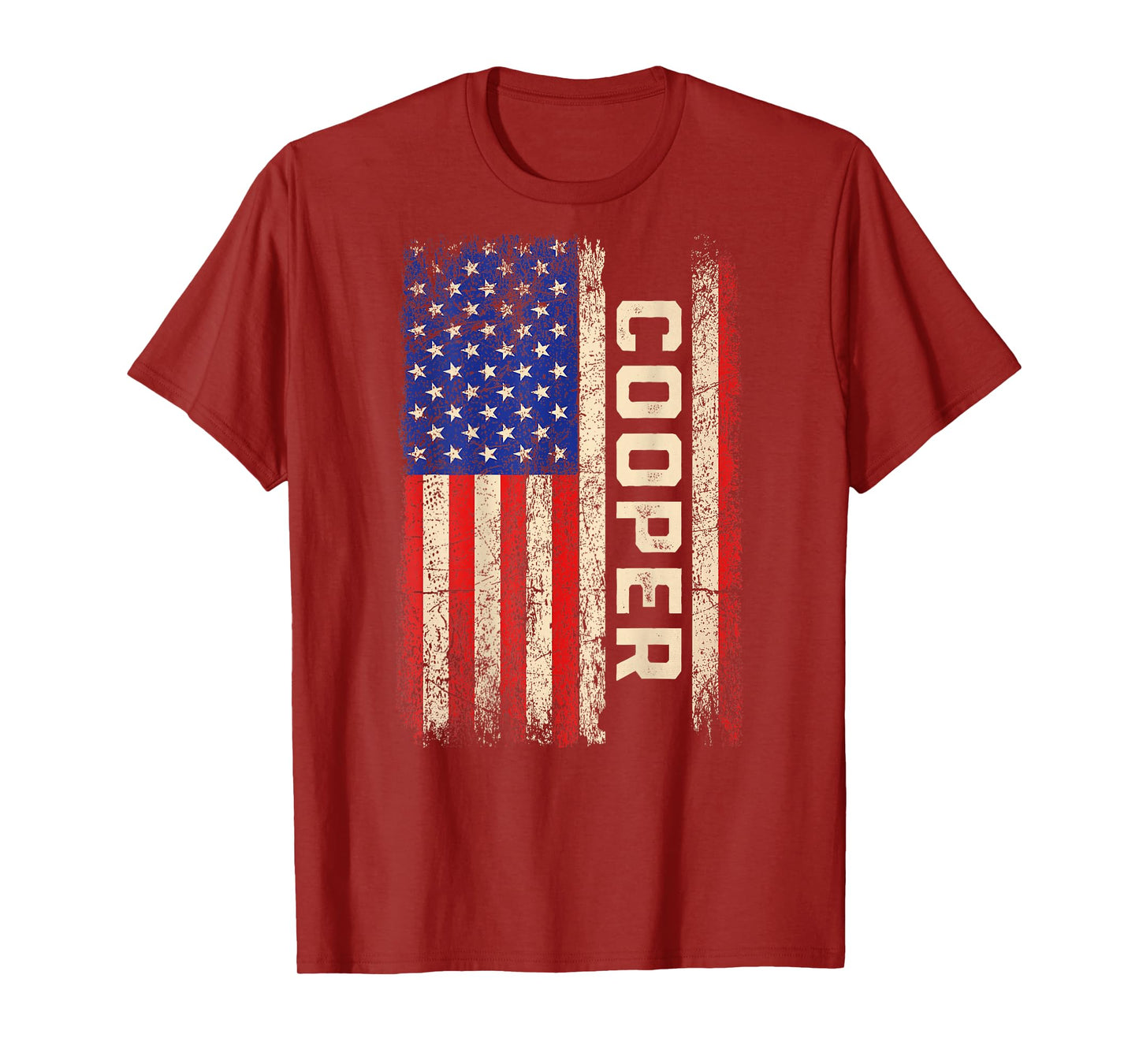 Cooper Last Name - Cooper Name American Flag (Back) T-Shirt