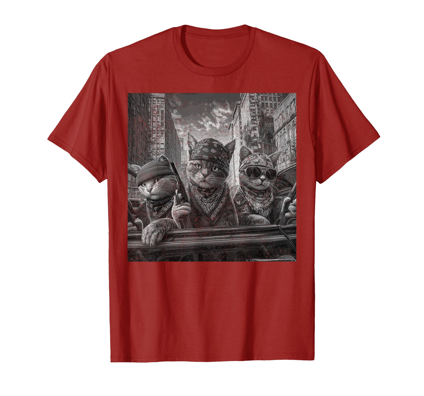 Gangster Cats Street Funny T-Shirt