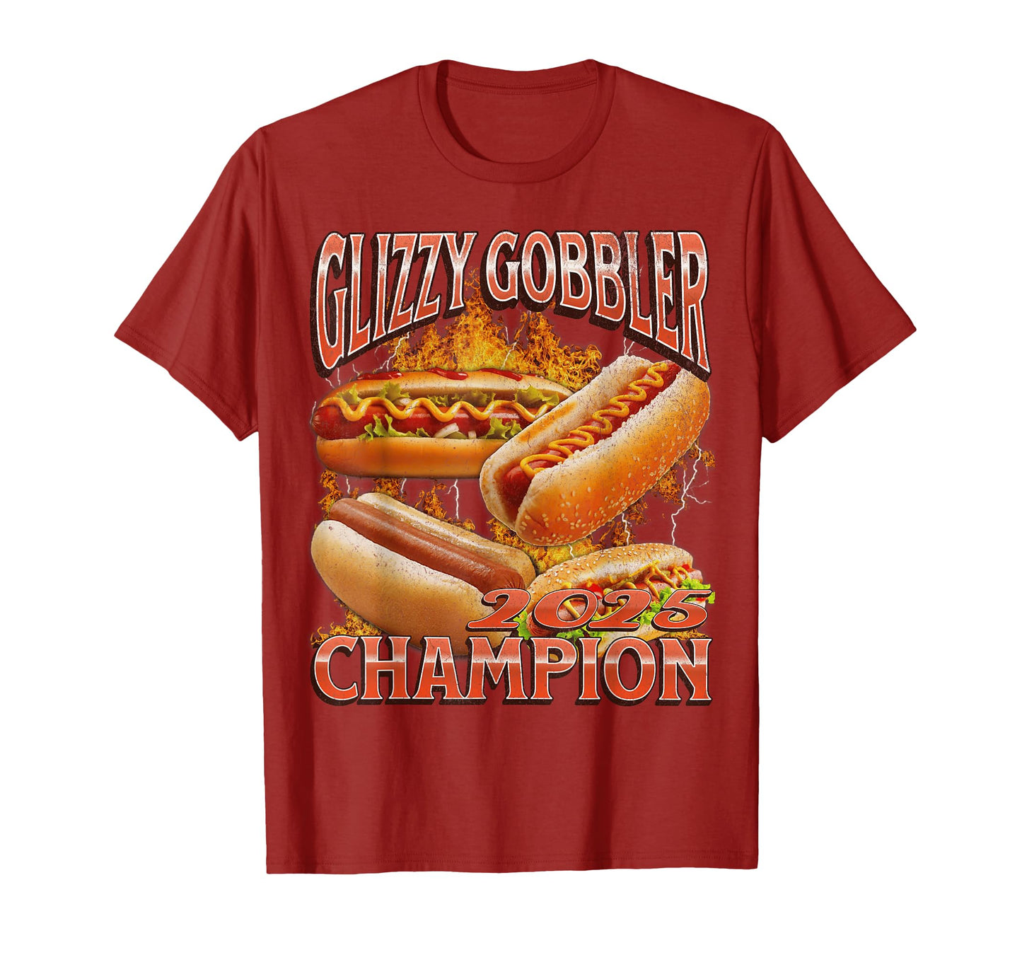 Glizzy Gobbler Funny Wiener Hot Dog Meme Bootleg Graphic T-Shirt