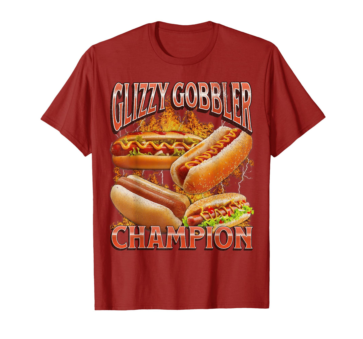 Glizzy Gobbler Funny Wiener Hot Dog Meme Bootleg Graphic T-Shirt for Men Women