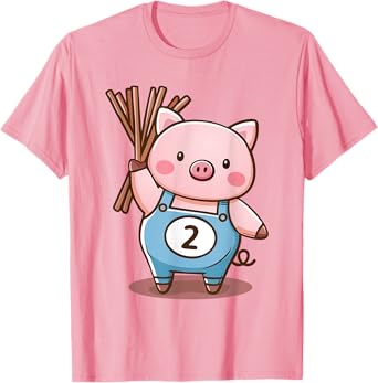 Three Little Pigs Pig 2 Costume Kids Adults T-Shirt