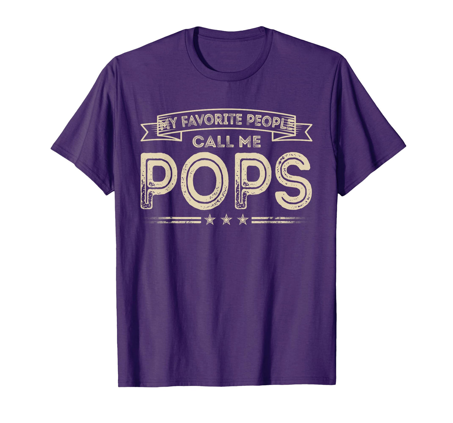 Favorite People Call Me Pops Funny Dad Papa Grandpa Vintage T-Shirt