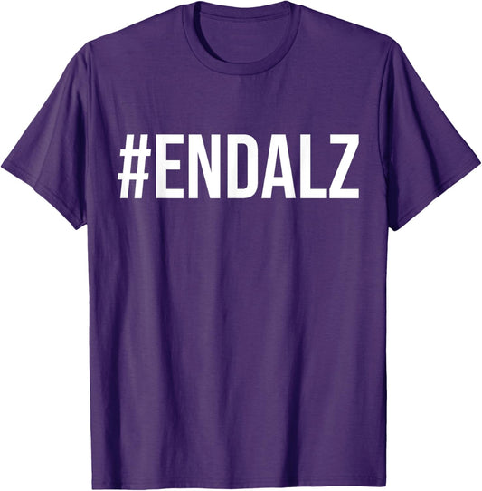 Alzheimer's Awareness Purple Ribbon Dementia Mom Dad Grandpa T-Shirt