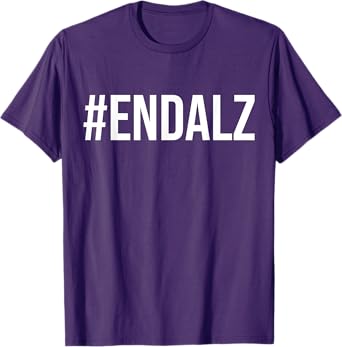 Alzheimer's Awareness Purple Ribbon Dementia Mom Dad Grandpa T-Shirt