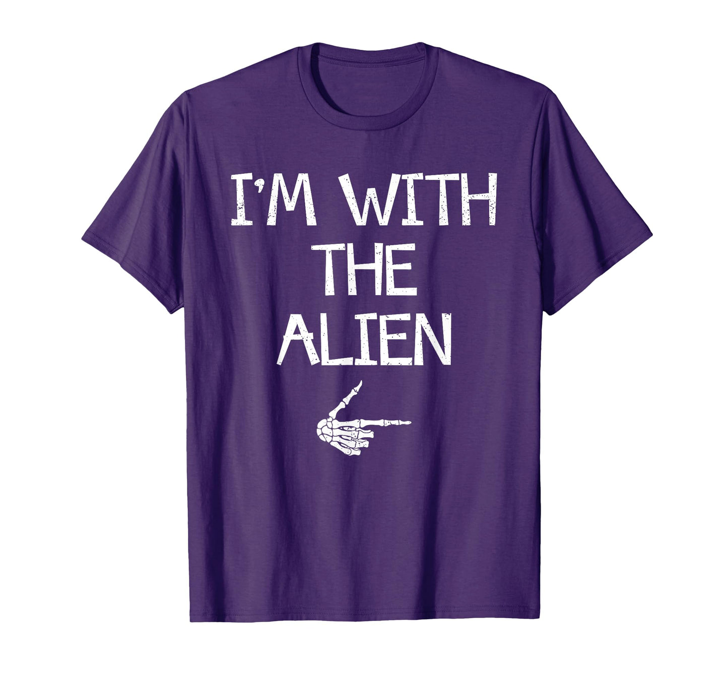 I'm With The Alien Funny Halloween Costume Couples Matching T-Shirt