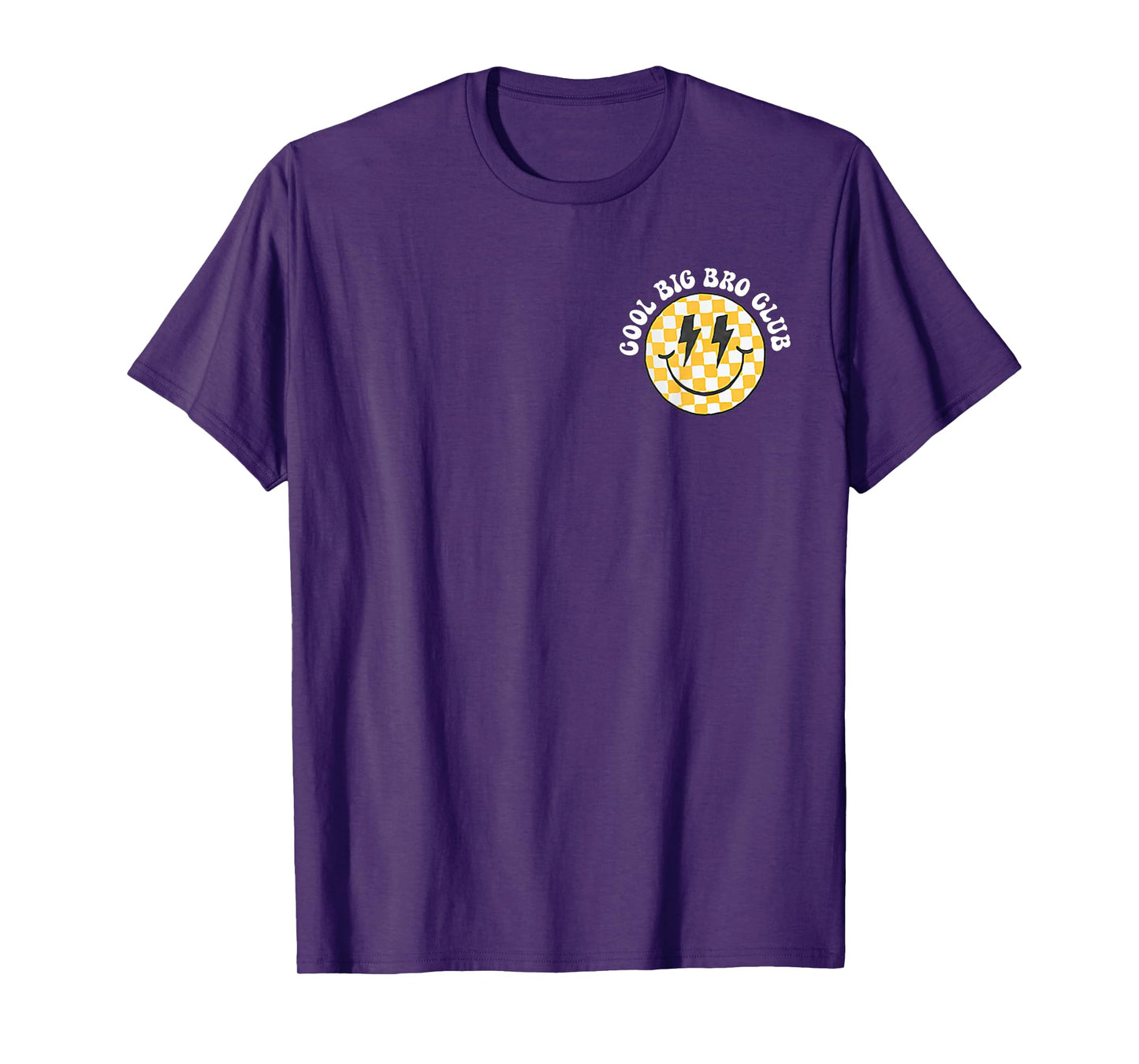 Cool Big Bro Club Retro Brother Matching Family 2 sided T-Shirt