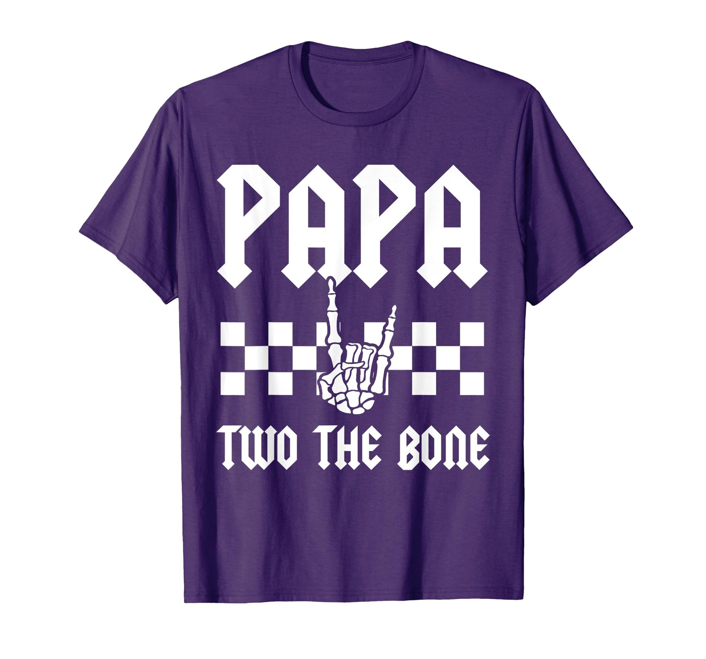 Papa Two The Bone Skeleton Hand 2nd Birthday Boy Girl T-Shirt