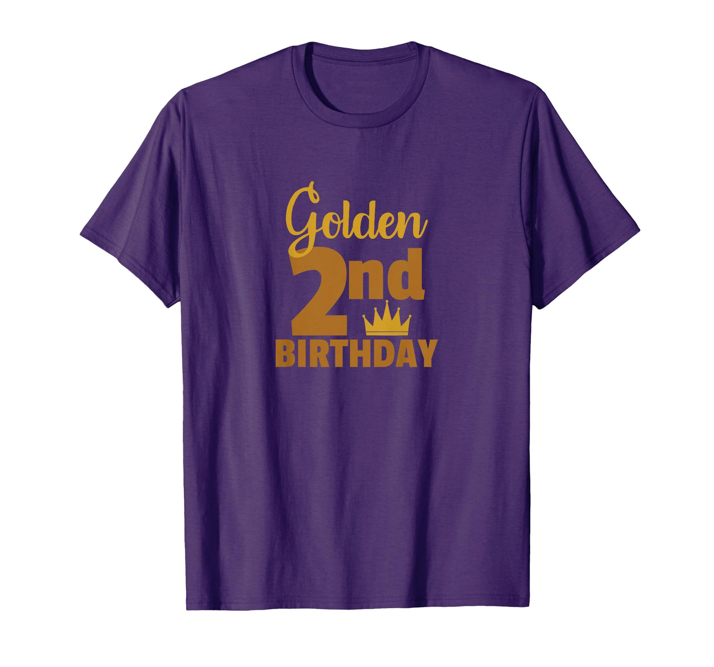 Golden 2nd Birthday Two Year Old Special Occasion T-Shirt