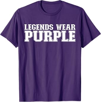 Legends Wear Purple Spirit Wear Team Game Color War Funny T-Shirt
