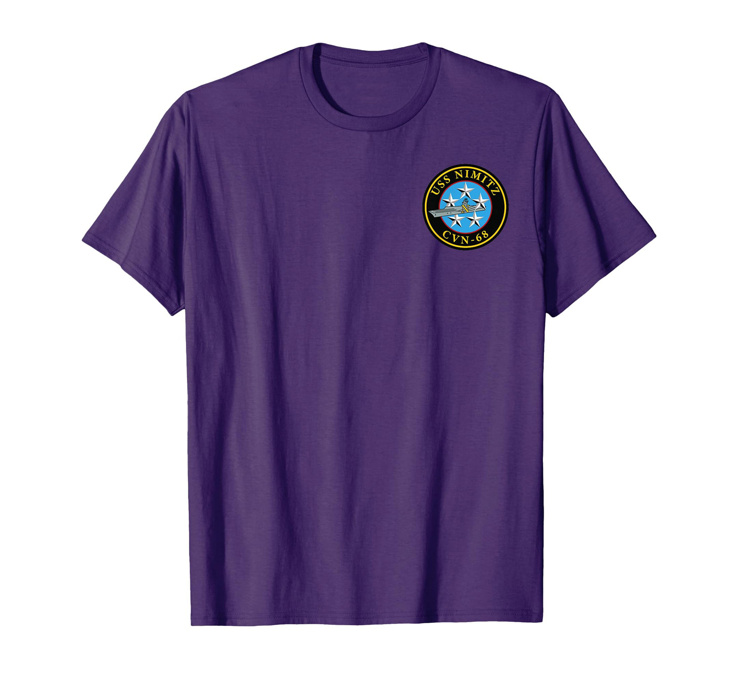 USS Nimitz CVN-68 Aircraft Carrier Veteran Flag Veterans Day T-Shirt