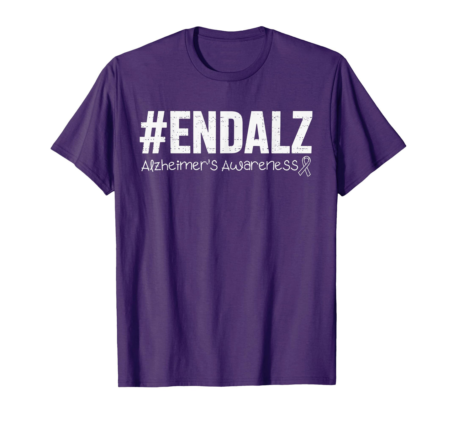 Alzheimer's Awareness Ribbon Purple Dementia Mom Dad Grandpa T-Shirt