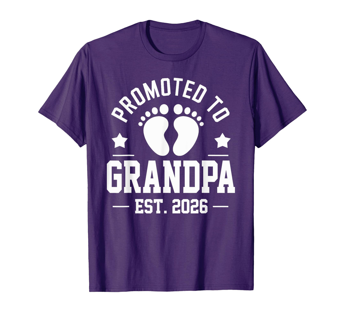 Promoted to Grandpa Est. 2026 Grandparents Baby Announcement T-Shirt
