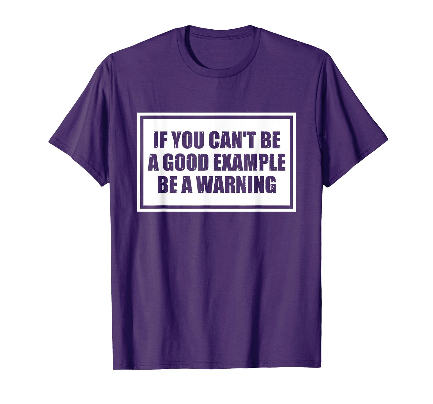 If You Can't Be A Good Example Be A Warning Funny Saying T-Shirt