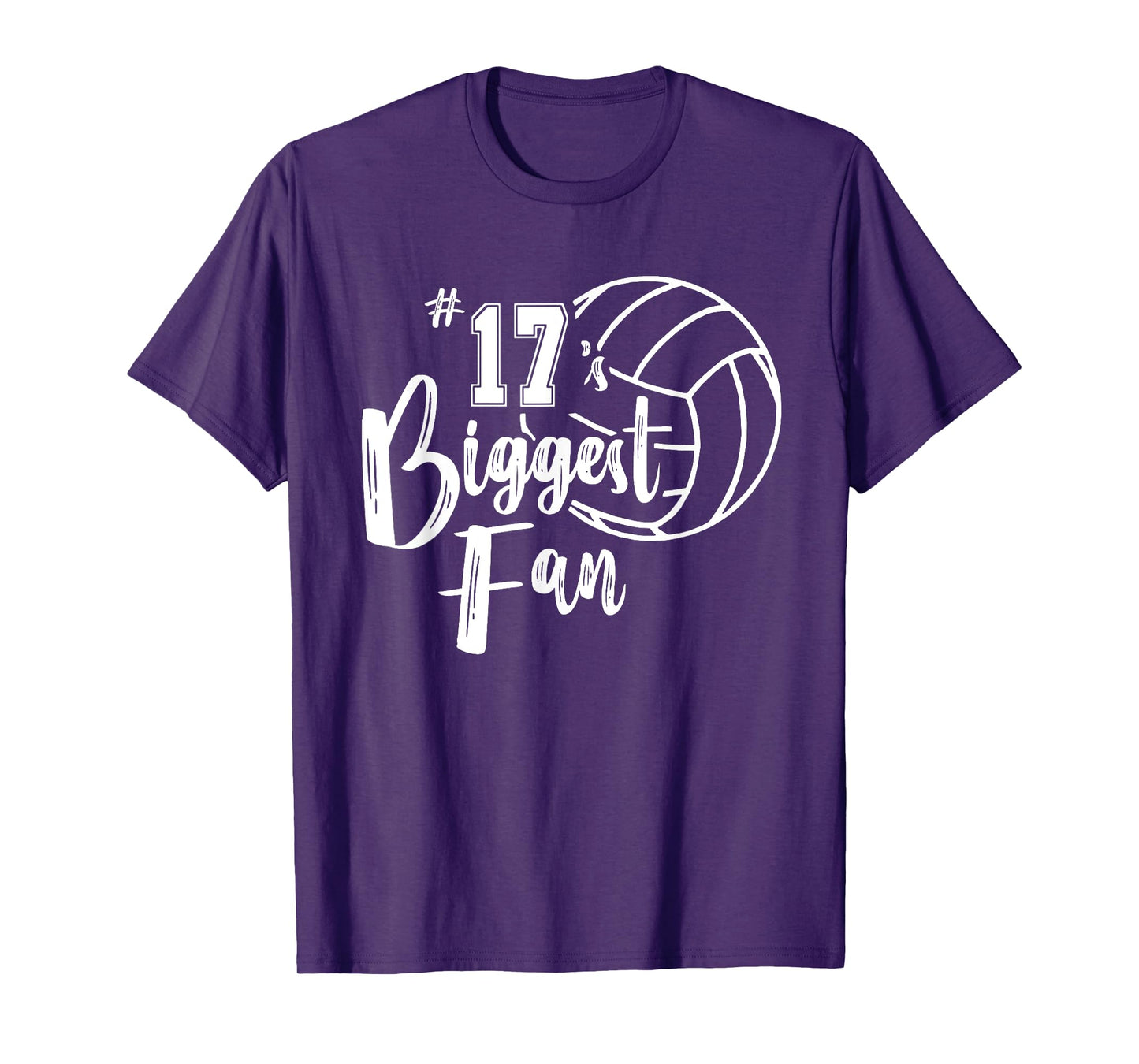 Seventeen 17 Biggest Fan Shirt Volleyball Mom Volleyball Dad T-Shirt
