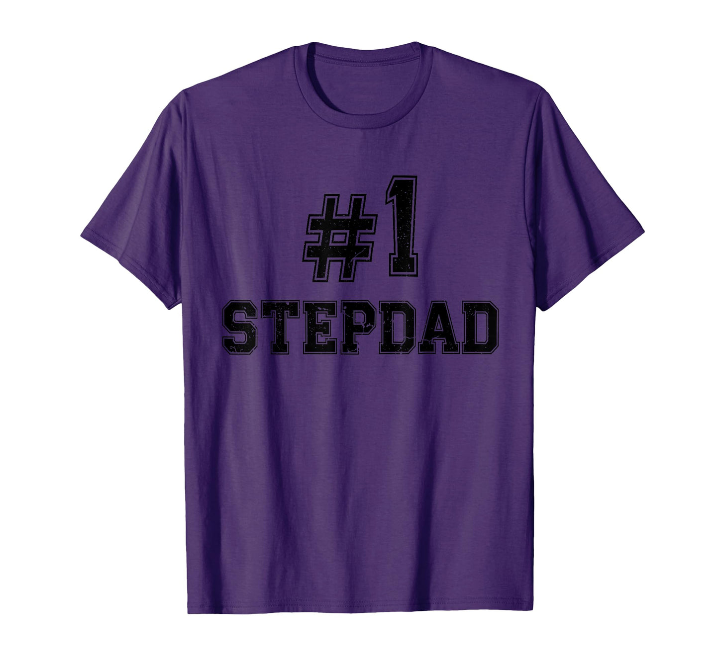#1 StepDad Number One Stepfather Father's Day Vintage Sports T-Shirt