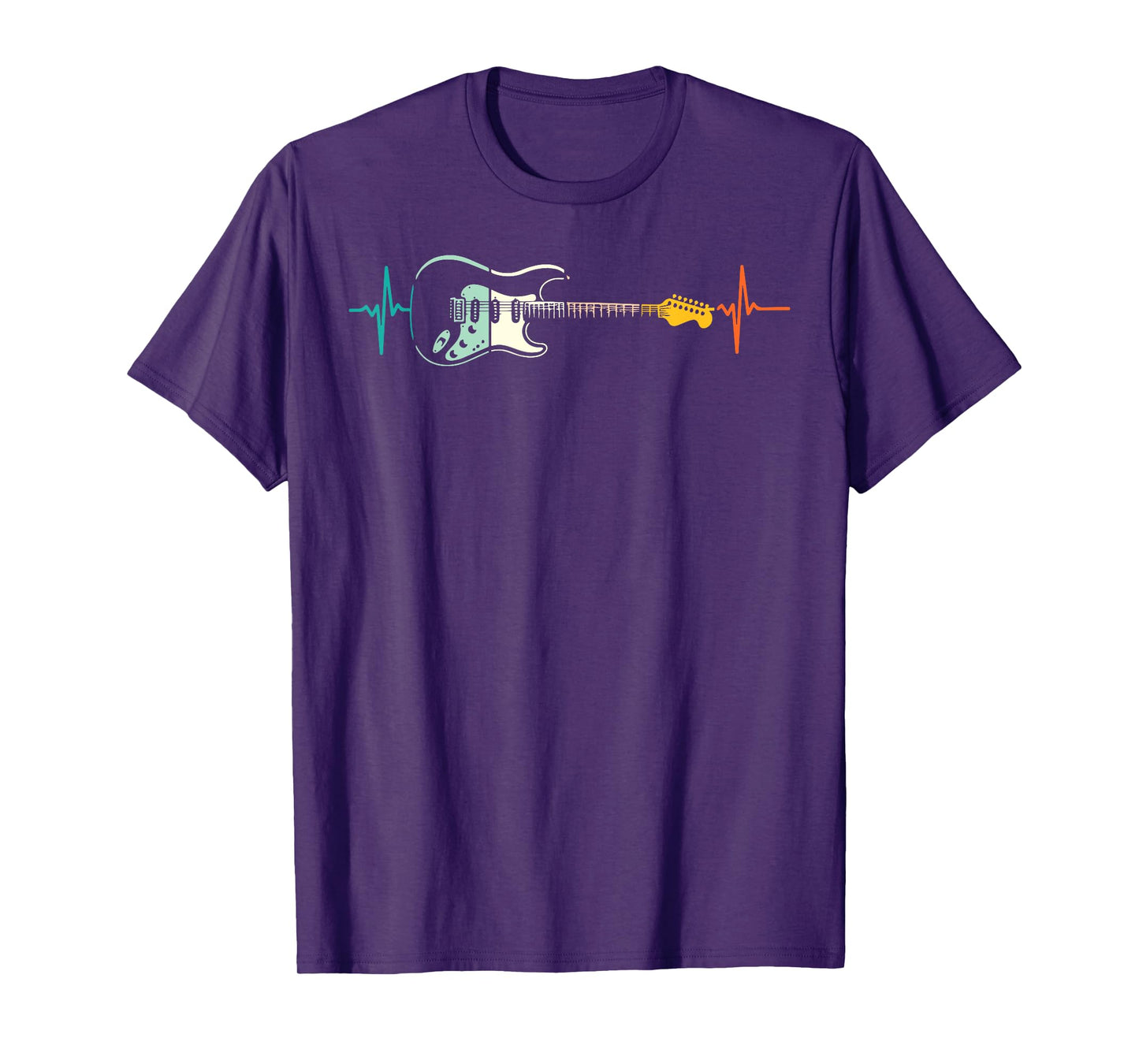 Electric Guitar Heartbeat Guitarist Rocker Men Boys Kids T-Shirt
