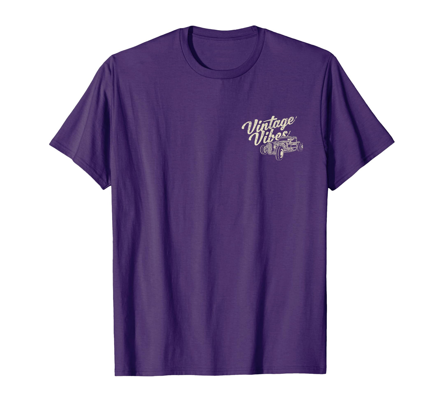 Vintage Vibes Main Street USA Hotrod Motorcycle Design T-Shirt