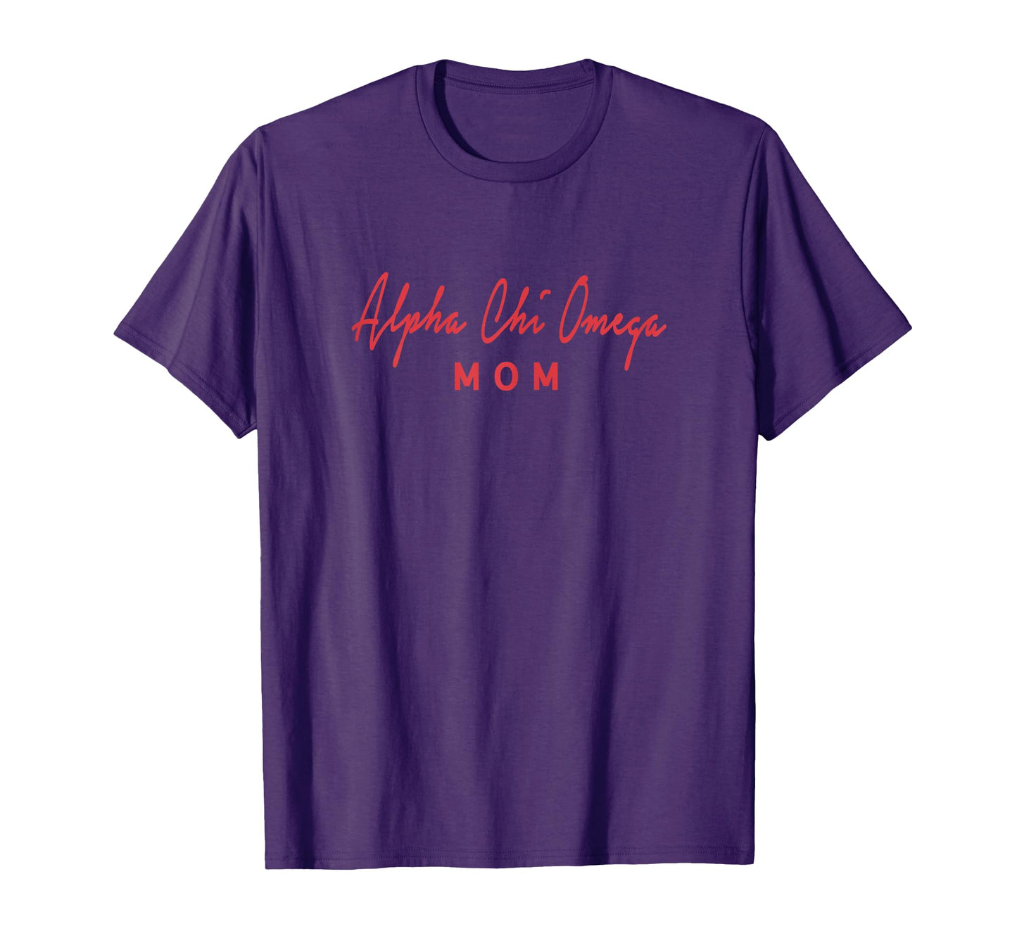 Alpha Chi Omega Officially Licensed Cursive Mom T-Shirt