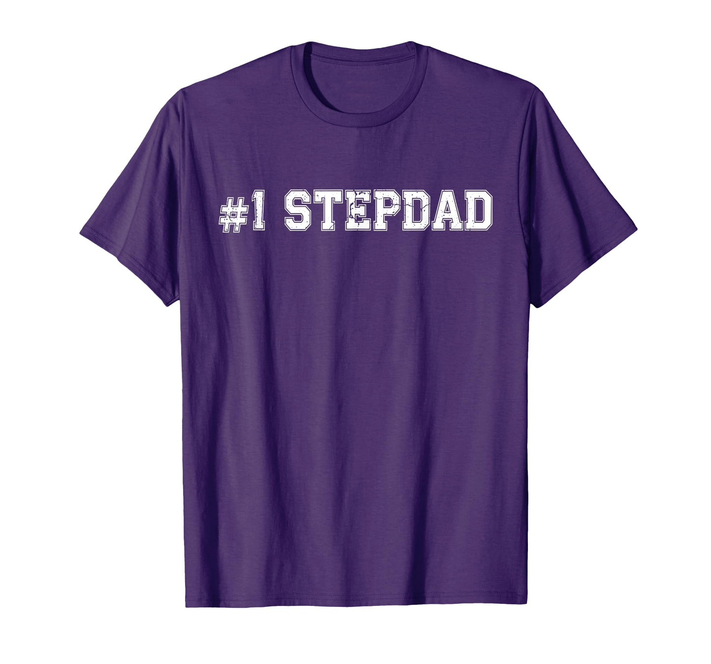 #1 StepDad Number One Stepfather Father's Day Vintage Sports T-Shirt