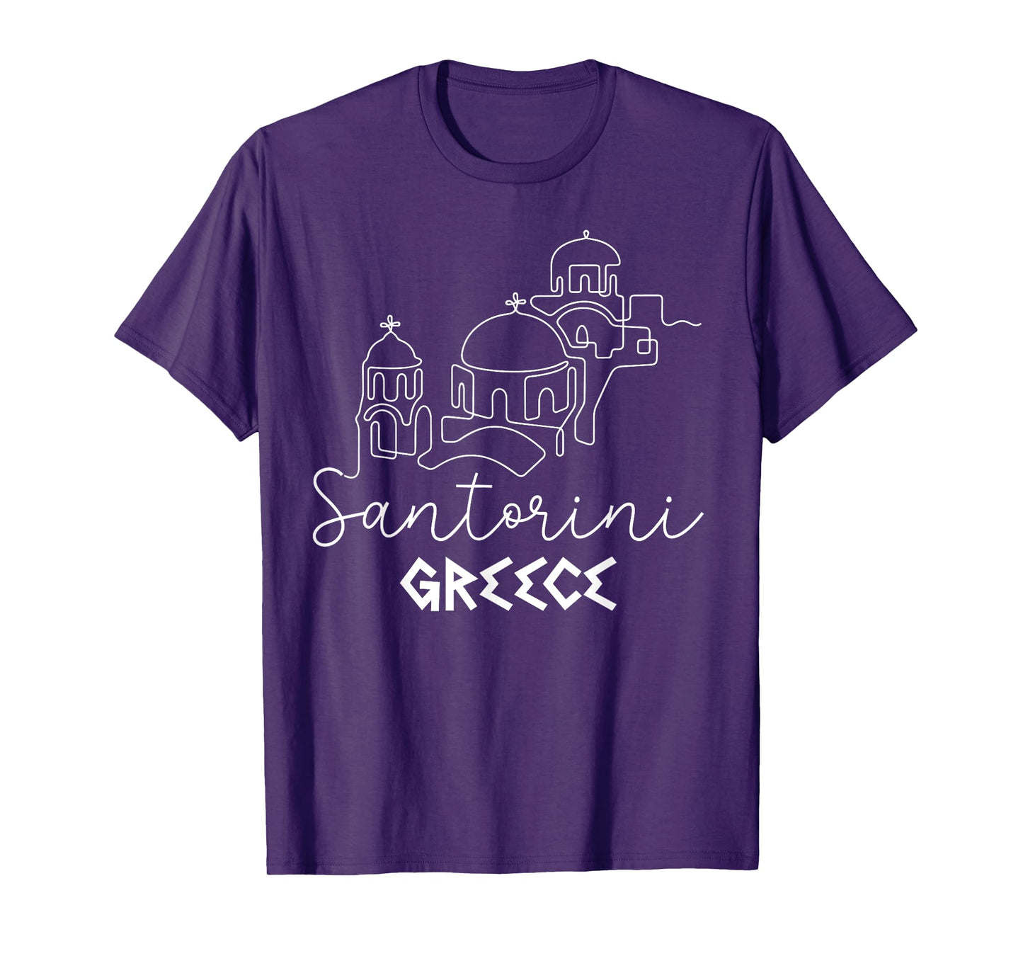 Santorini Greece Travel Destination Summer Family Vacation T-Shirt for Men Women Girls Kids