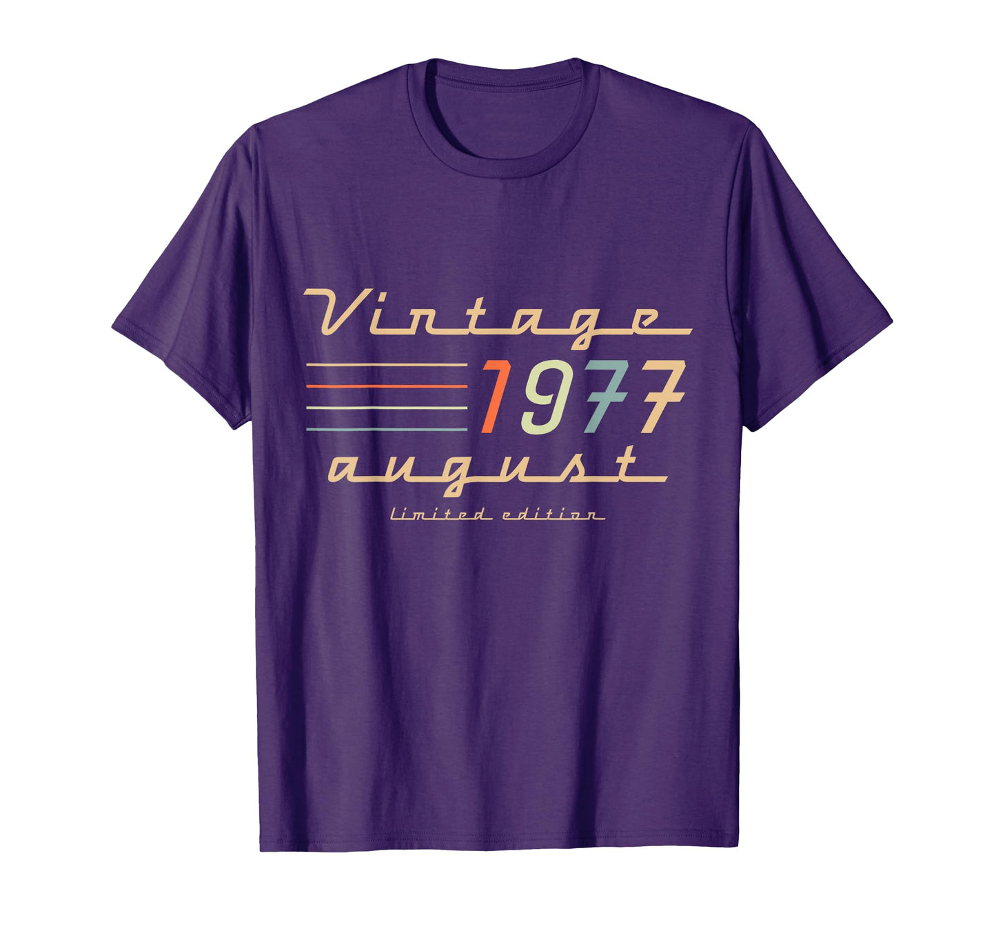48th Birthday Gifts For Men August 1977 48 Year Old Bday T-Shirt