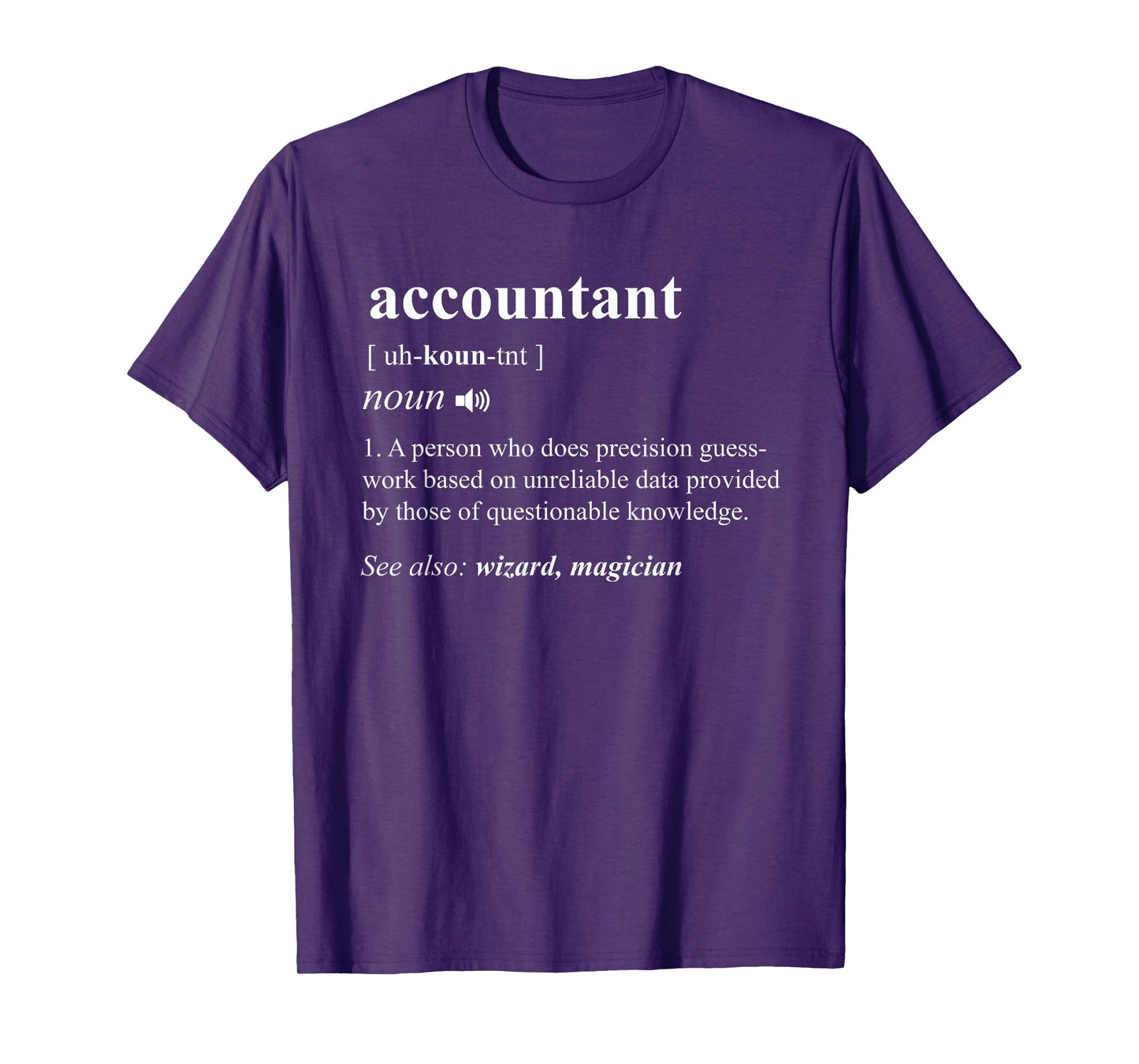 Accountant Definition Noun Accounting Major CPA Funny Gifts T-Shirt