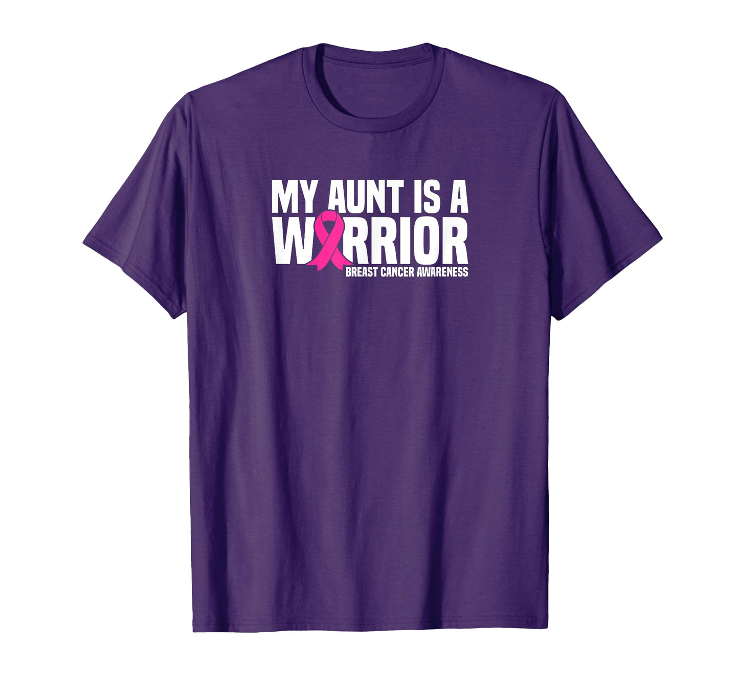 My Aunt is a Warrior Pink Ribbon Breast Cancer Awareness T-Shirt