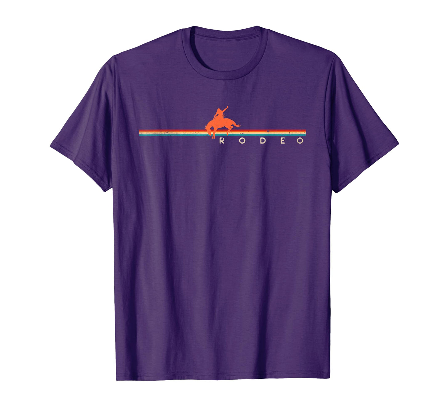 Rodeo Western Country Vintage Cowboy Horse Riding Sunset T-Shirt