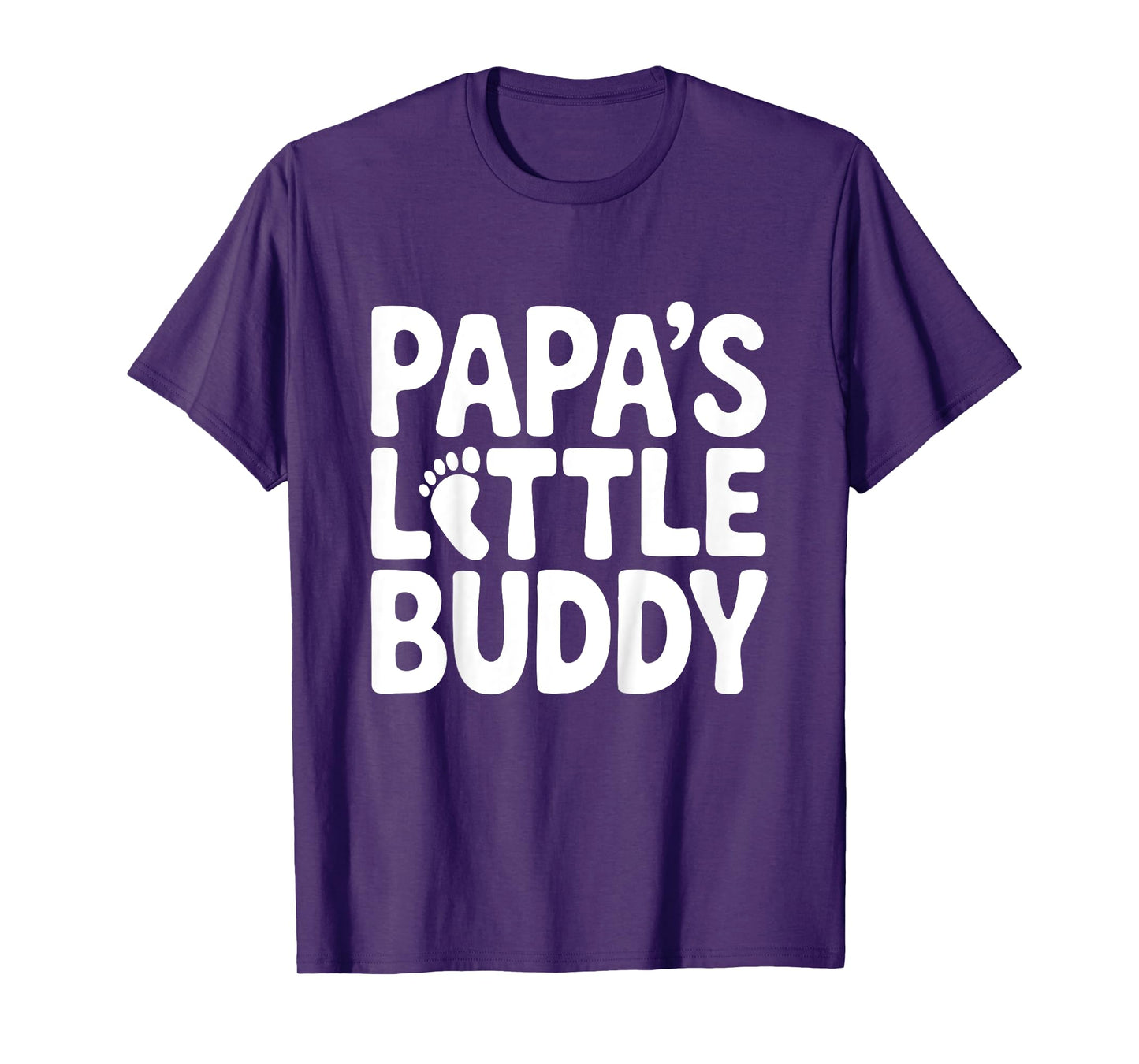 Kids Papa's Little Buddy Shirt Kids Boy Girl Toddler Fathers Day T-Shirt