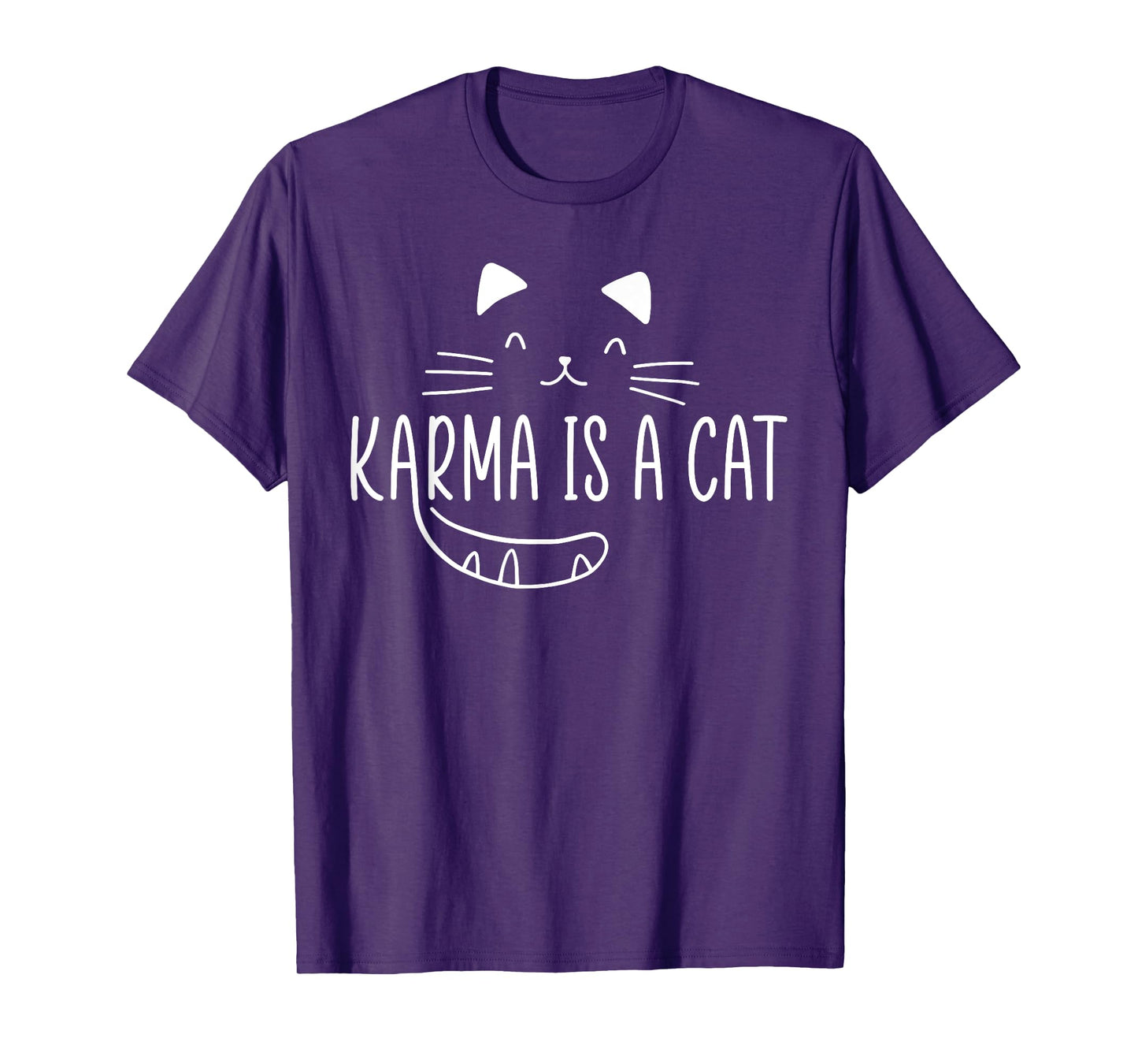 Karma Is A Cat Music Lover Fan Cat Lover Cat Owner Gift T-Shirt