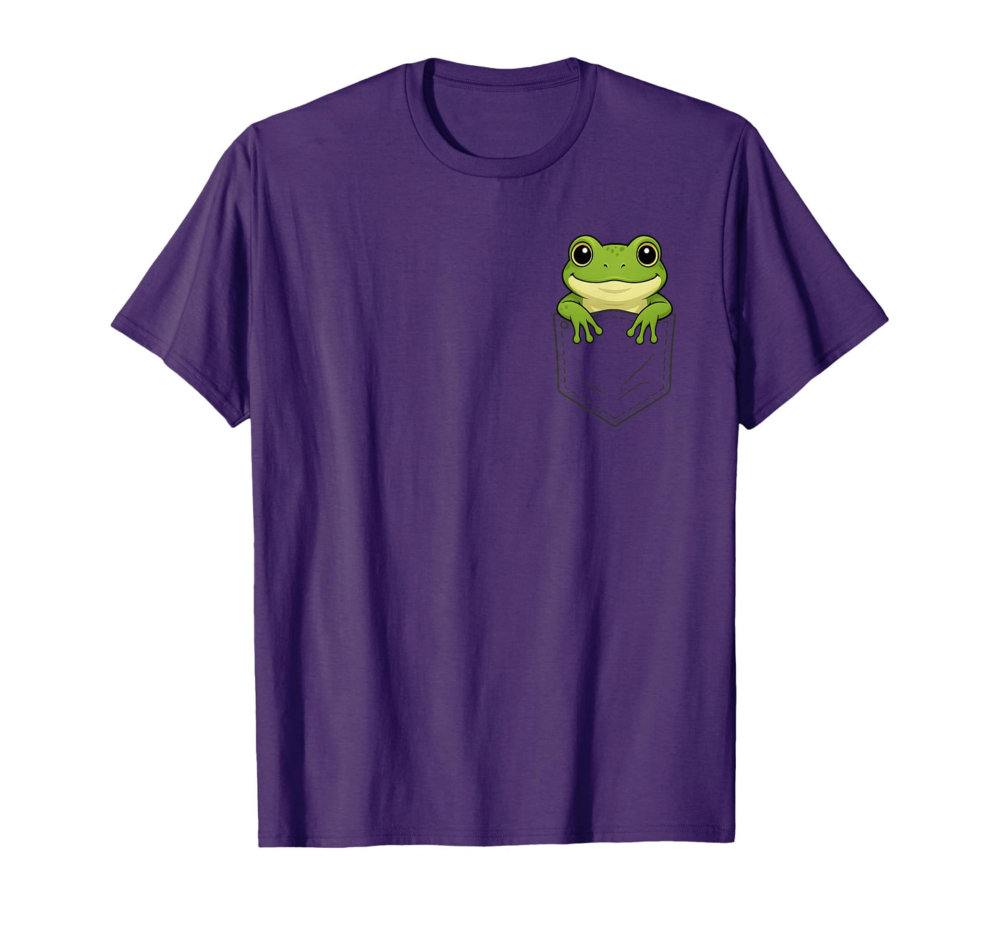 Funny Frog Peeking in Pocket Animal Lover Men Women Kids T-Shirt
