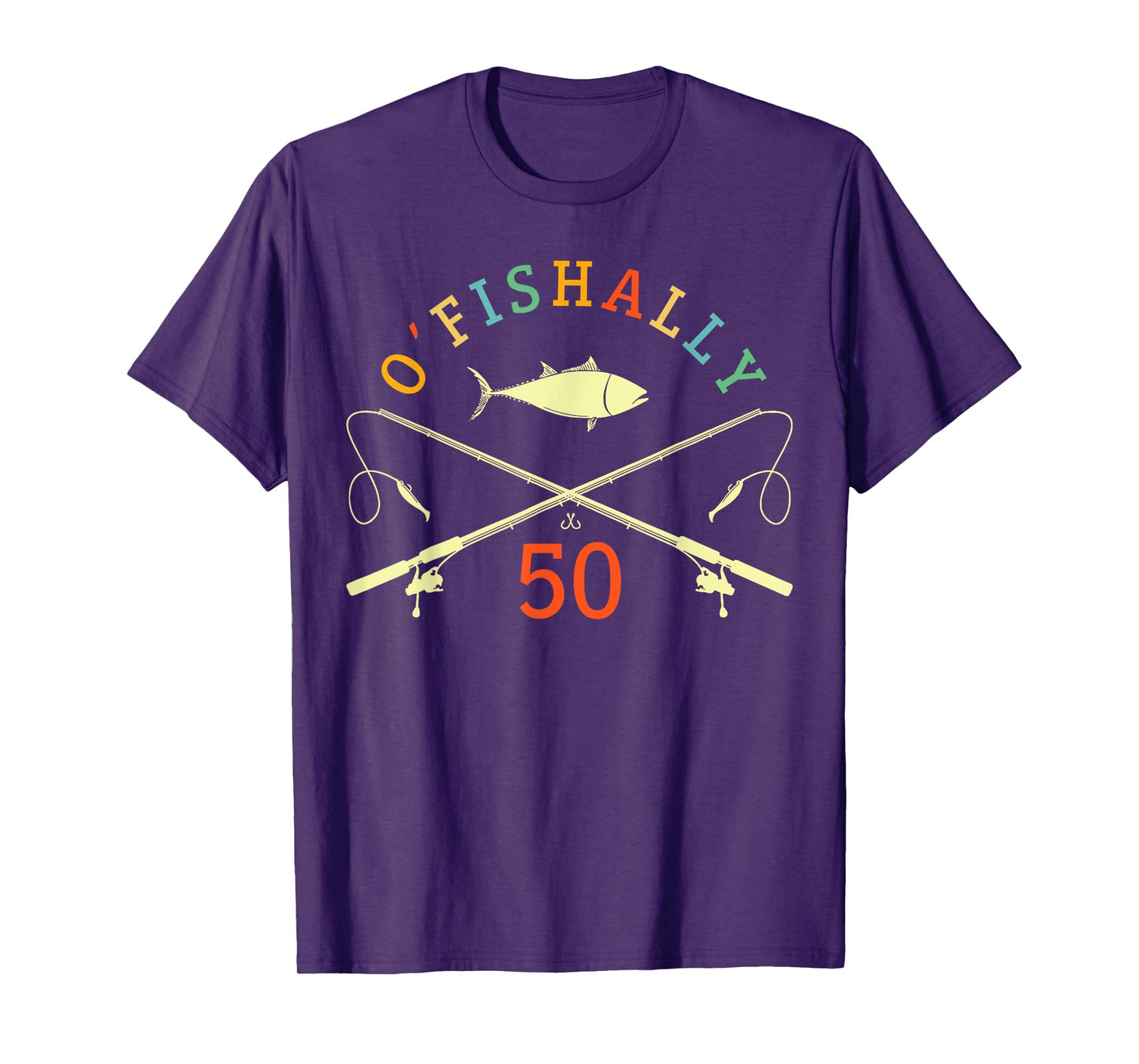 O-Fishally 50 Years Old Fisherman 50th Birthday Fishing T-Shirt