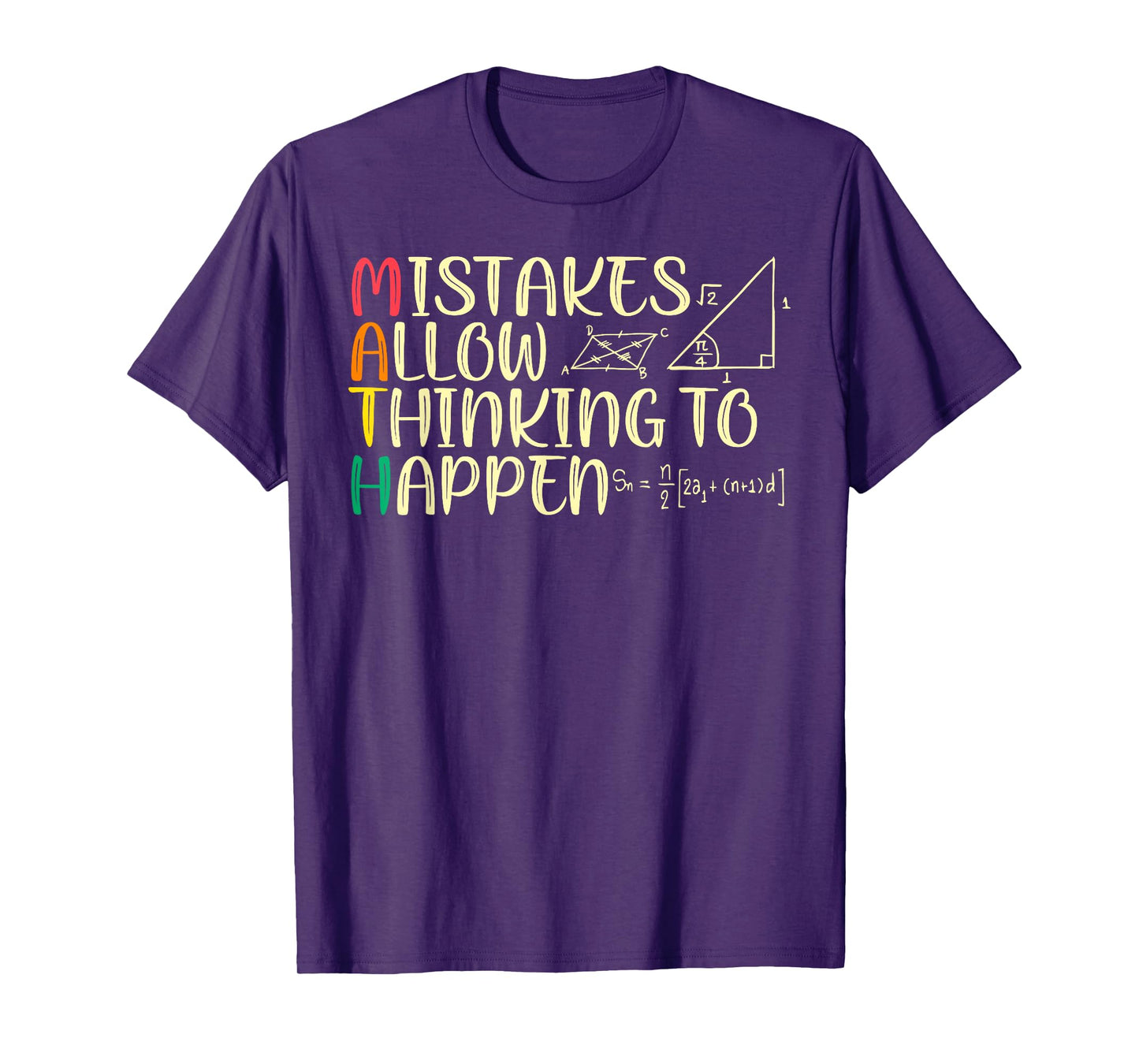 Mistakes Allow Thinking Happen Math Teacher Back To School T-Shirt