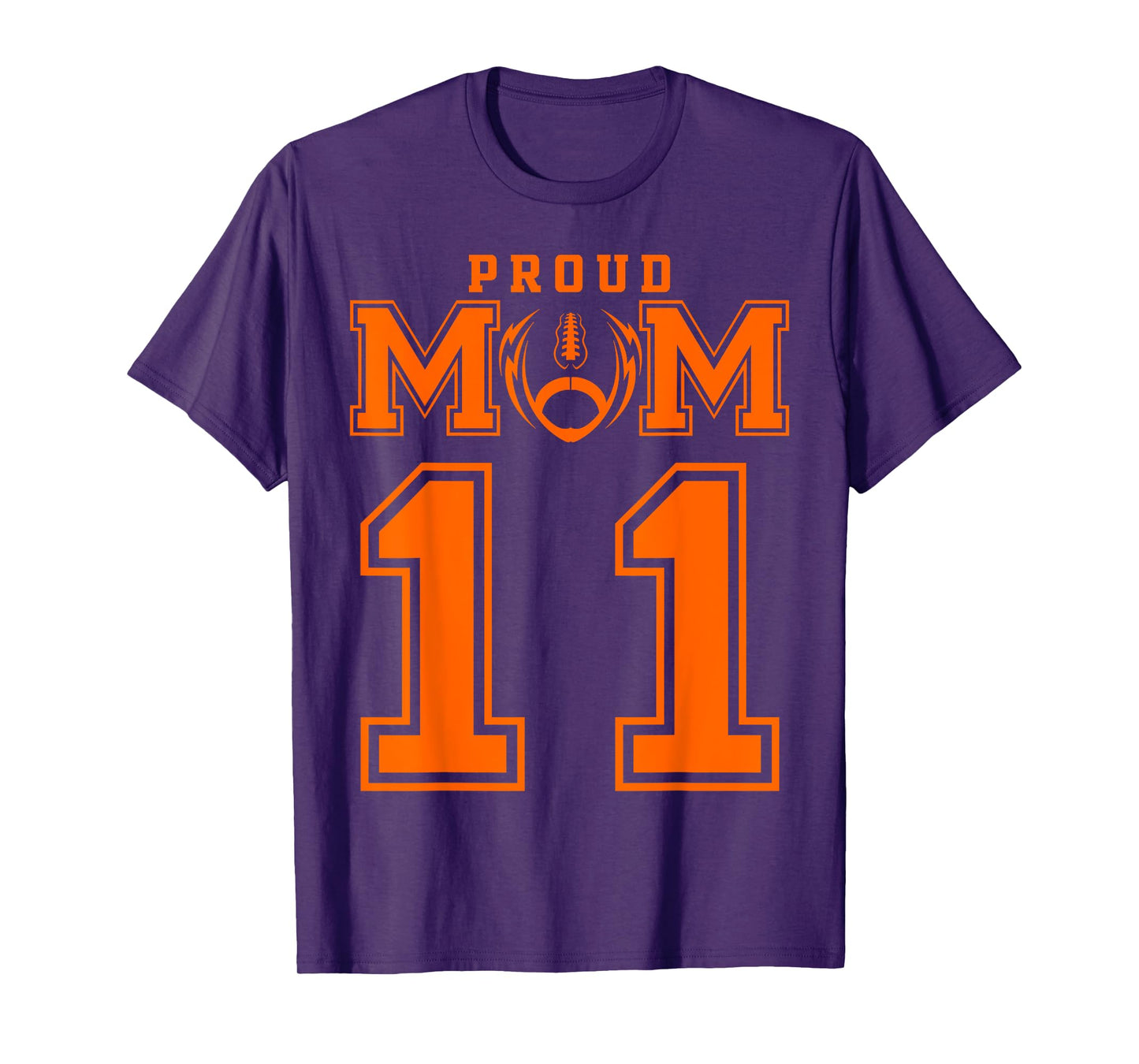 Custom Proud Football Mom Number 11 OR Personalized T-Shirt