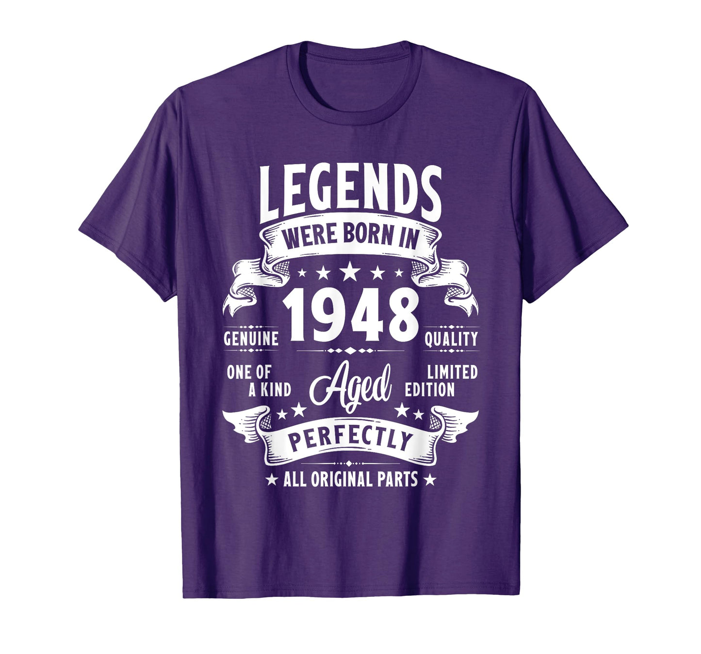 Vintage 1948 77 Year Old Gifts For Men Women 77th Birthday T-Shirt