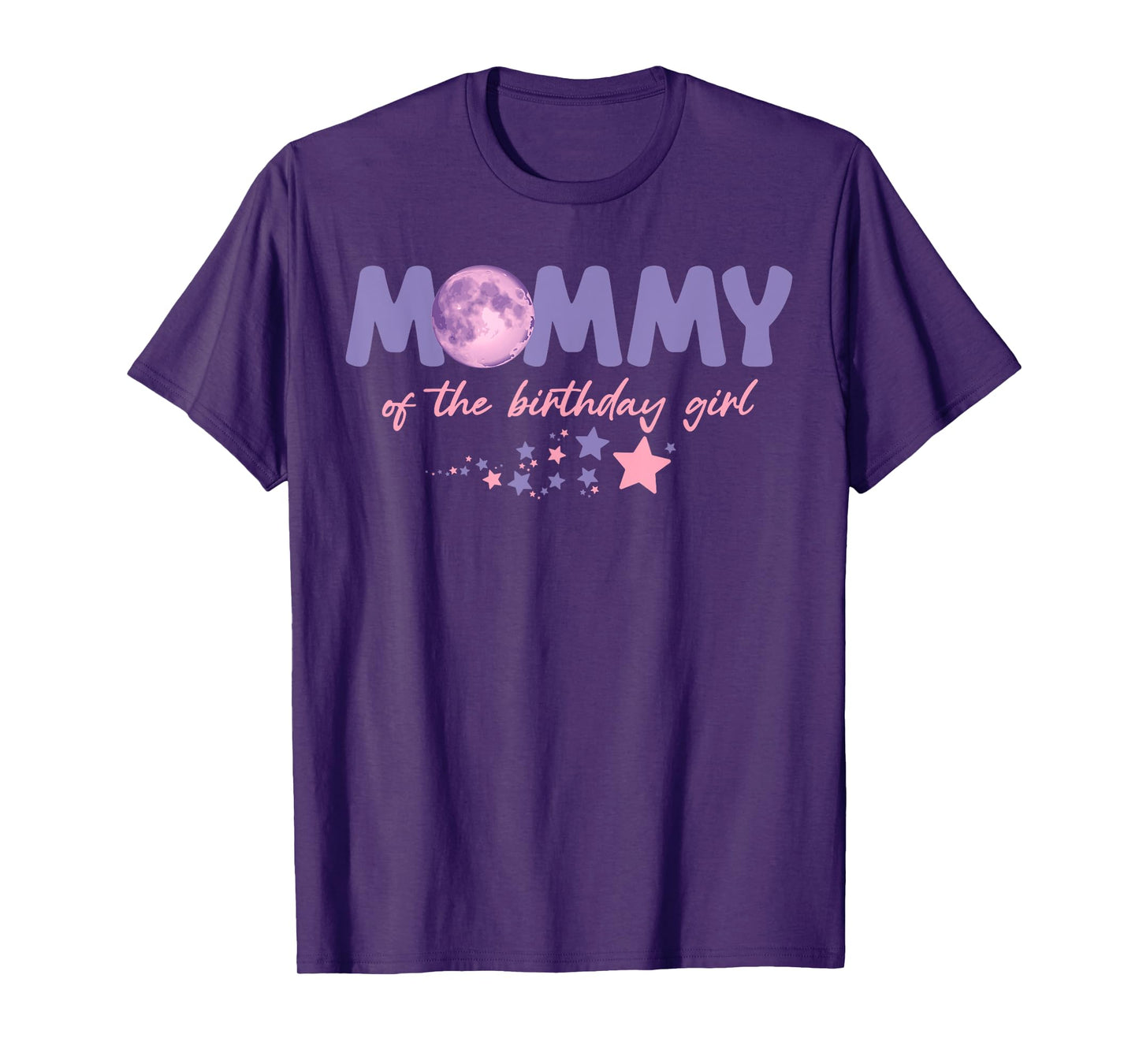 Two The Moon Mommy Of the Birthday Girl Astronaut Family T-Shirt